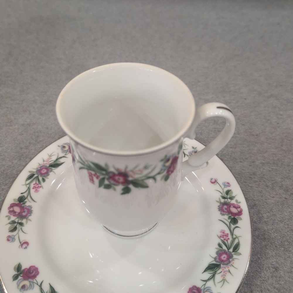 Sheffield Fine China Jubilee JE 81 Demitasse Cup and Saucer Set Floral Japan - Picture 2 of 9